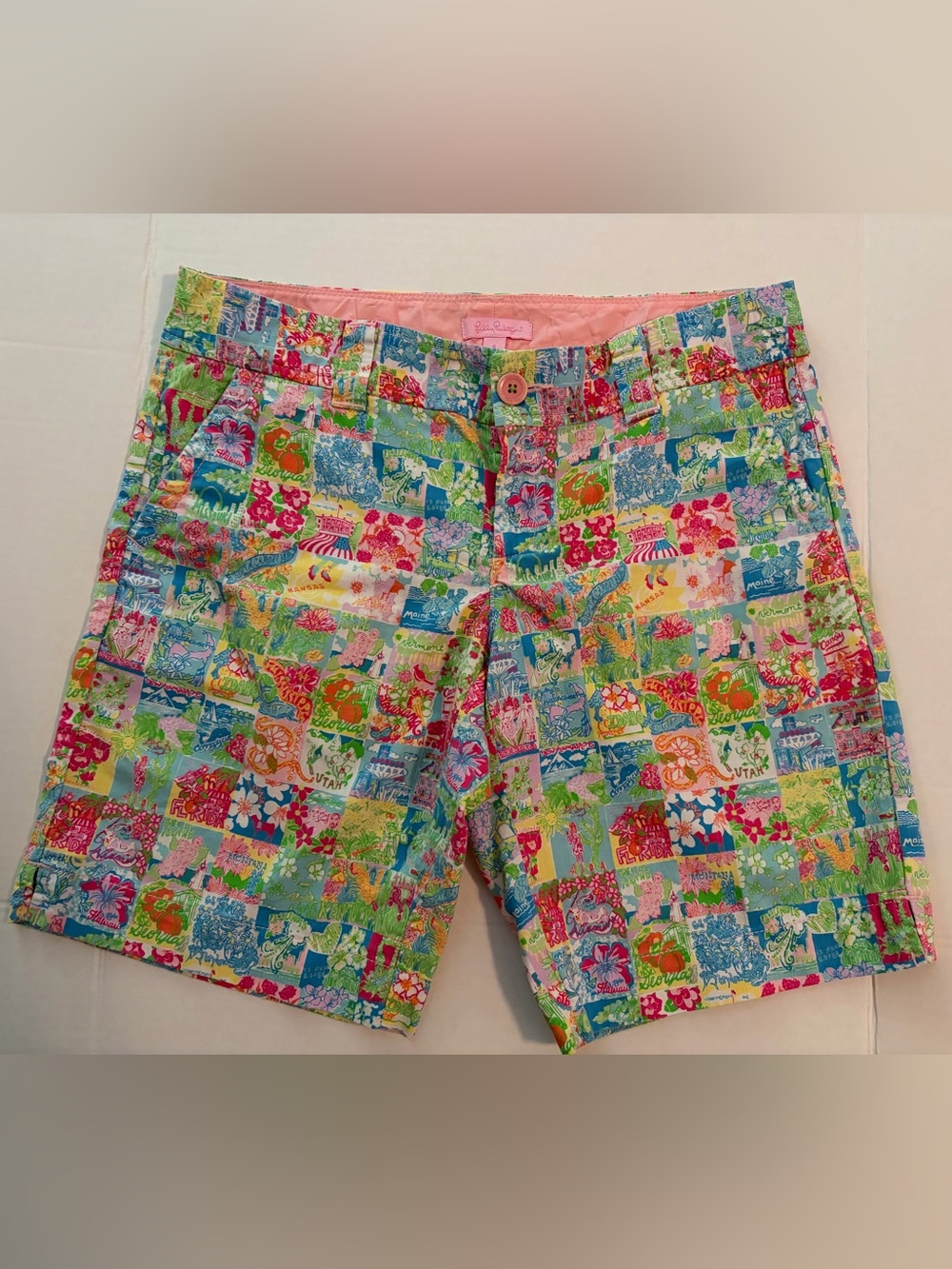 Lilly Pulitzer State of Mind Patchwork Bermuda Shorts